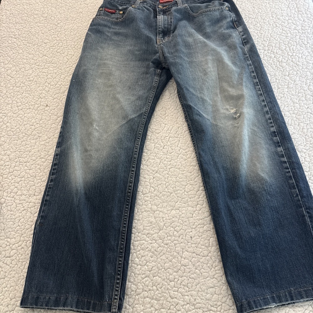 Chaps Jeans Size 34x30 Blue Denim Straight Fit Men's workwear Work jeans